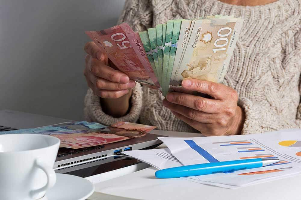 Person holding money