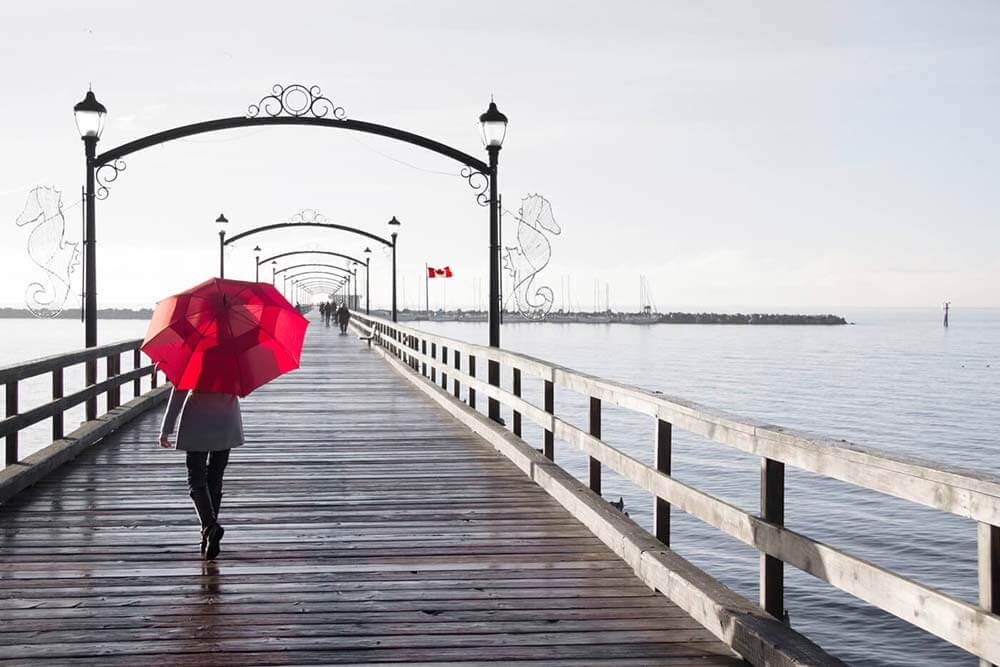 Walking in the rain